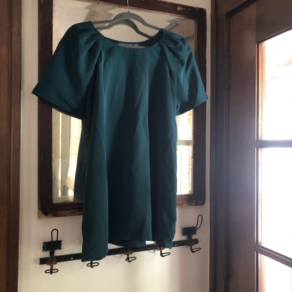 SIMPLY VERA Teal Blue Blouse Relaxed Boxy Style 🤩